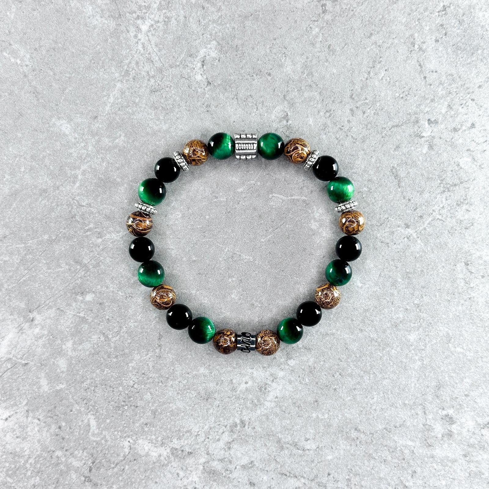 Nàgàrjuna - Bracciale SHAMANE - Howlite naturale bianco - argento massiccio 925 mille - elastico ad alta resistenza® - Diametro delle gemme 6 e 8 mm, 19.00, Argento Pietra, Howlite e Agata Nàgàrjuna - Bracciale SHAMANE - Howlite naturale bianco - argento massiccio 925 mille - elastico ad alta resistenza® - Diametro delle gemme 6 e 8 mm, 19.00, Argento Pietra, Howlite e Agata