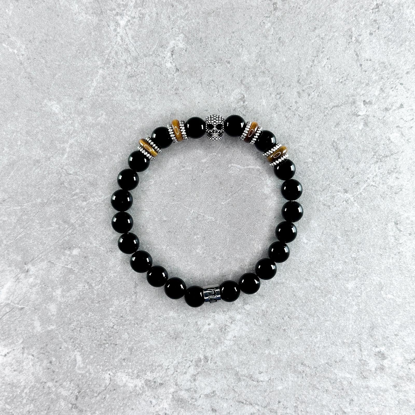 COOLSTEELANDBEYOND Grande Nero Cranio Teschio Braccialetto, Bracciale da Uomo, Link, Braccialetto Biker, Acciaio, Gotico COOLSTEELANDBEYOND Grande Nero Cranio Teschio Braccialetto, Bracciale da Uomo, Link, Braccialetto Biker, Acciaio, Gotico